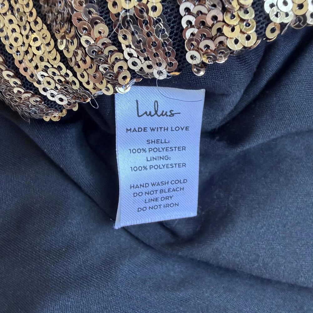 Lulus Sequin Geometric Pattern Mini Dress Size M - image 8